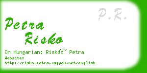 petra risko business card